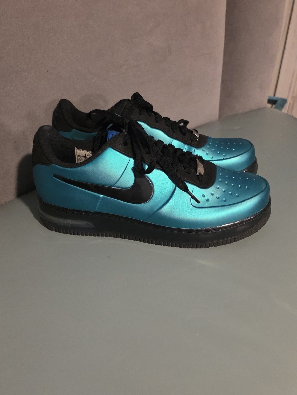 NIKE AIRFORCE 1 FOAMPOSITE Men's Greens and Black Sneakers Size 9.5 - Picture 15 of 15